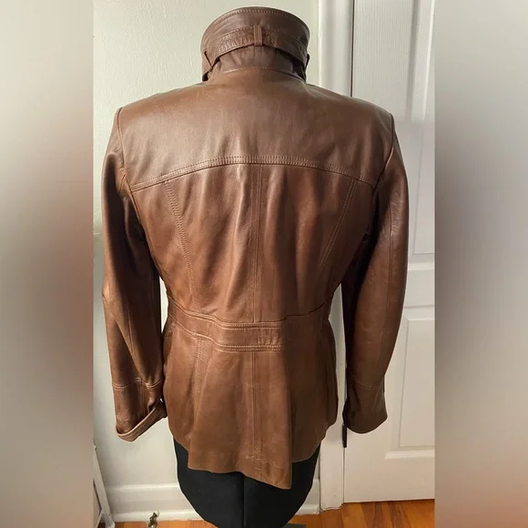 Marc New York By Andrew Mark Brown Real Soft Leather Jacket - Picture 16 of 16